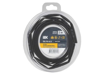 Трубка термоусадочная ТТУ нг-LS 4/2 черная (2м/упак) IEK UDR12-004-002-002-K02-T