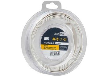 Трубка термоусадочная ТТУ нг-LS 12/6 белая (2м/упак) IEK UDR12-012-006-002-K01-T