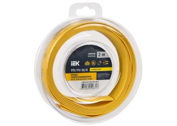 Трубка термоусадочная ТТУ нг-LS 12/6 желтая (2м/упак) IEK UDR12-012-006-002-K05-T