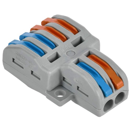 Строительно-монтажная клемма СМК 222-4124 проходная разветвительная (50шт/упак) IEK UKZ20-4124-050, купить в Минске по самой низкой цене