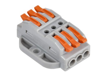 Строительно-монтажная клемма СМК 222-4133P проходная с площадкой (4шт/упак) IEK UKZ20-4133P-004