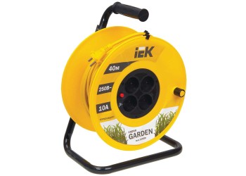 Катушка УК40 с термозащитой 4 места 2P/40м 2х1,0мм2 GARDEN IEK WKP23-10-04-40