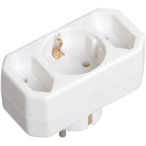 Тройник Т-01/01-2 (1 круглое + 2 плоских места) IEK WTP10-16-21, купить в Минске по самой низкой цене