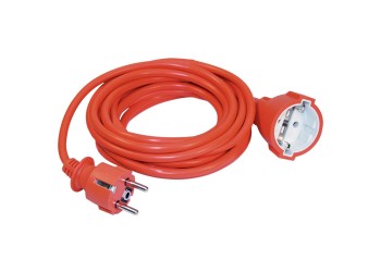 Шнур УШ-01РВ с вилкой и розеткой 2P+PE/5м 3х1,0мм2 оранжевый IEK WUP10-05-K09-N