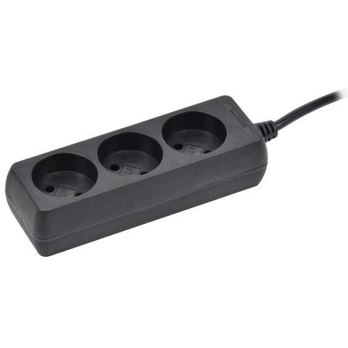 Удлинитель У3 3 места без заземления 1,5м 2х0,75мм2 10А 250В черный IEK WYP10-06-03-01-K02, купить в Минске по самой низкой цене
