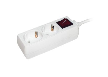 Удлинитель У02К-выкл. 2 места 2P+PE/3м 3х1мм2 16А/250В IEK WYP10-16-02-03-ZK-N