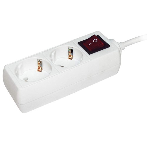 Удлинитель У02К-выкл. 2 места 2P+PE/5м 3х1мм2 16А/250В IEK WYP10-16-02-05-ZK-N, купить в Минске по самой низкой цене