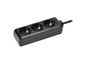 Удлинитель У03 3 места с заземлением 3м 3х1мм2 16А 250В черный IEK WYP10-16-03-03-Z-K02