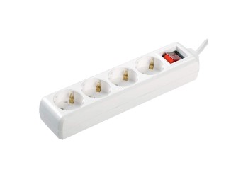 Удлинитель У04К-выкл. 4 места 2P+PE/1,5м 3х1мм2 16А/250В IEK WYP10-16-04-01-ZK-17