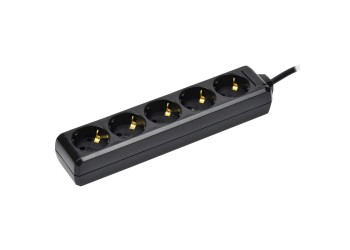 Удлинитель У05 5 мест с заземлением 5м 3х1мм2 16А 250В черный IEK WYP10-16-05-05-Z-K02