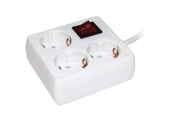 Удлинитель У-С03К-выкл. 3 места 2P+PE/3м 3х1мм2 16А/250В IEK WYP30-16-03-03-ZK-N