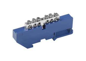 Шина N "ноль" на DIN-изоляторе с никелевым покрытием ШНИ-6х9-6-Д-С IEK YNN10-06-D-K07-N