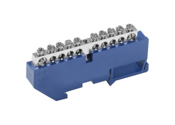 Шина N "ноль" на DIN-изоляторе с никелевым покрытием ШНИ-6х9-10-Д-С IEK YNN10-10-D-K07-N