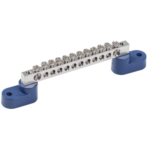 Шина N "ноль" на двух угловых изоляторах с никелевым покрытием ШНИ-6х9-12-У2-С IEK YNN10-12-C2-K07-N, купить в Минске по самой низкой цене