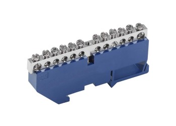 Шина N "ноль" на DIN-изоляторе с никелевым покрытием ШНИ-6х9-12-Д-С IEK YNN10-12-D-K07-N