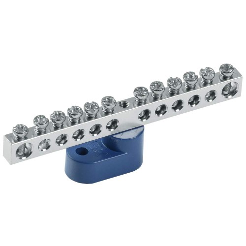 Шина N "ноль" на одном угловом изоляторе с никелевым покрытием ШНИ-6х9-14-У1-С IEK YNN10-14-C1-K07-N, купить в Минске по самой низкой цене