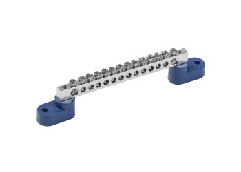 Шина N "ноль" на двух угловых изоляторах с никелевым покрытием ШНИ-6х9-14-У2-С IEK YNN10-14-C2-K07-N