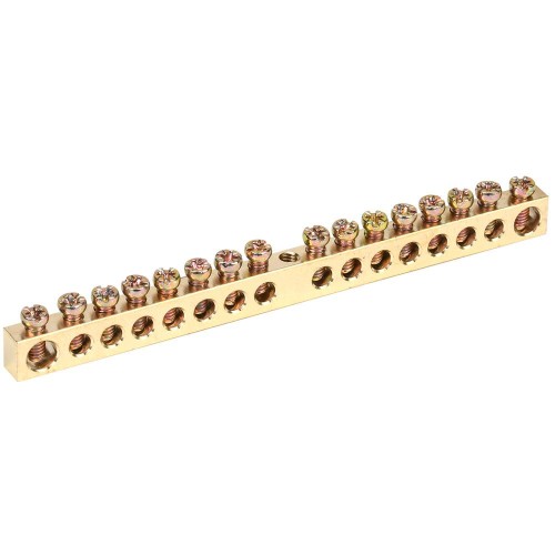 Шина PEN "земля-ноль" 6х9мм 16/1 (16групп/крепеж по центру) IEK YNN10-16-100, купить в Минске по самой низкой цене