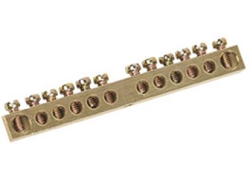 Шина PEN "земля-ноль" 6х9мм 18/1 (18групп/крепеж по центру) IEK YNN10-18-100