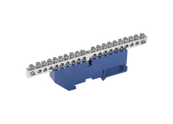 Шина N "ноль" на DIN-изоляторе с никелевым покрытием ШНИ-6х9-20-Д-С IEK YNN10-20-D-K07-N