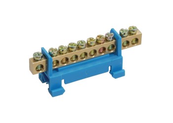 Шина N "ноль" на DIN-изоляторе типа "Стойка" ШНИ-6х9-10-С-С IEK YNN10-69-10P-K07