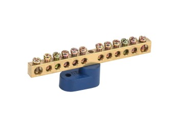 Шина N "ноль" на одном угловом изоляторе ШНИ-6х9-12-У1-С IEK YNN10-69-12C1-K07