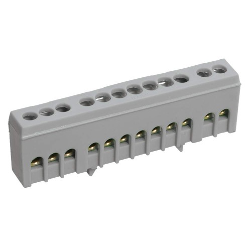 Шина L "фаза" в корпусном изоляторе на DIN-рейку ШНИ-6х9-12-К-Ср IEK YNN10-69-12KD-K02, купить в Минске по самой низкой цене