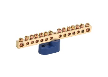 Шина N "ноль" на одном угловом изоляторе ШНИ-6х9-14-У1-С IEK YNN10-69-14C1-K07