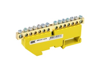 Шина PE "земля" на DIN-изол ШНИ-6х9-14-Д-Ж IEK YNN10-69-14D-K05