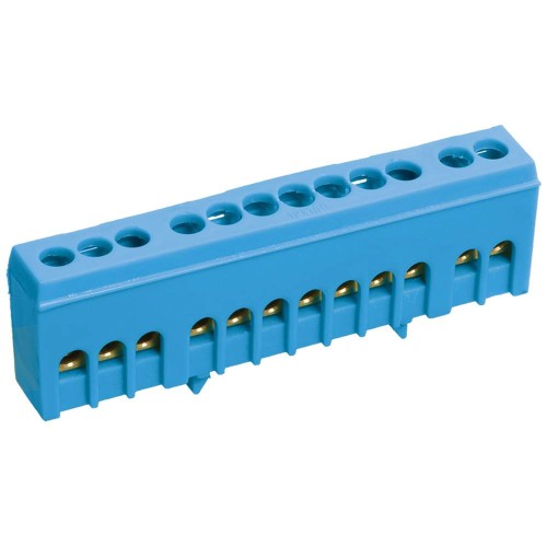 Шина N "ноль" в корпусном изоляторе на DIN-рейку ШНИ-6х9-14-К-С IEK YNN10-69-14KD-K07, купить в Минске по самой низкой цене