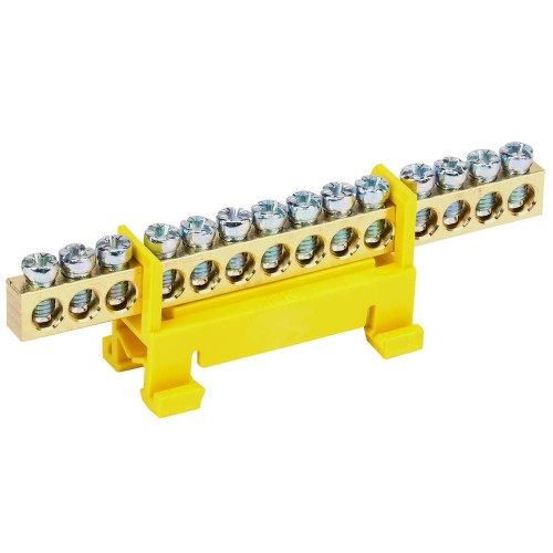 Шина PE "земля" на DIN-изоляторе типа "Стойка" ШНИ-6х9-14-С-Ж IEK YNN10-69-14P-K05, купить в Минске по самой низкой цене