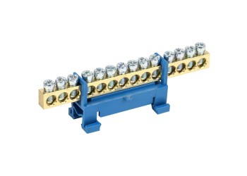 Шина N "ноль" на DIN-изоляторе типа "Стойка" ШНИ-6х9-14-С-С IEK YNN10-69-14P-K07