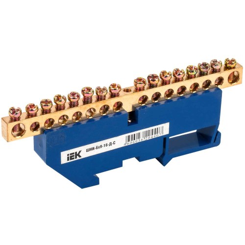 Шина N "ноль" на DIN-изол ШНИ-6х9-16-Д-С IEK YNN10-69-16D-K07, купить в Минске по самой низкой цене