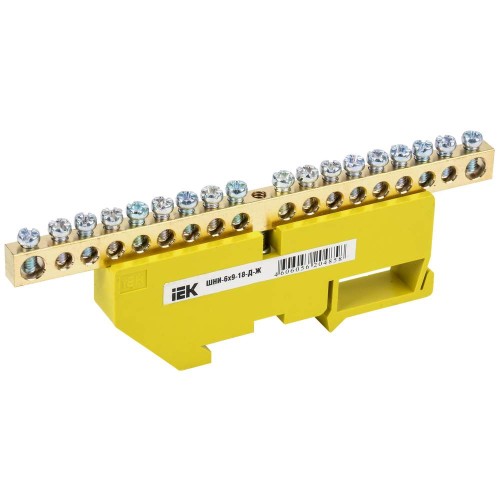 Шина PE "земля" на DIN-изол ШНИ-6х9-18-Д-Ж IEK YNN10-69-18D-K05, купить в Минске по самой низкой цене