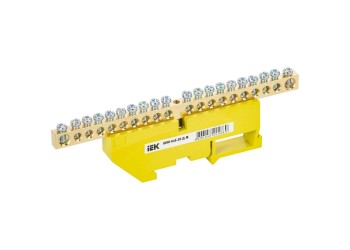 Шина PE "земля" на DIN-изол ШНИ-6х9-20-Д-Ж IEK YNN10-69-20D-K05