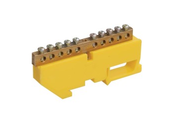 Шина PE "земля" на DIN-изол ШНИ-6х9-22-Д-Ж IEK YNN10-69-22D-K05