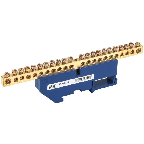 Шина N "ноль" на DIN-изол ШНИ-6х9-22-Д-С IEK YNN10-69-22D-K07, купить в Минске по самой низкой цене