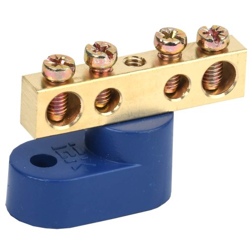 Шина N "ноль" на одном угловом изоляторе ШНИ-6х9-4-У1-С IEK YNN10-69-4C1-K07, купить в Минске по самой низкой цене