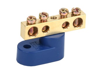 Шина N "ноль" на одном угловом изоляторе ШНИ-6х9-4-У1-С IEK YNN10-69-4C1-K07