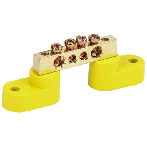 Шина PE "земля" на двух угловых изоляторах ШНИ-6х9-4-У2-Ж IEK YNN10-69-4C2-K05, купить в Минске по самой низкой цене