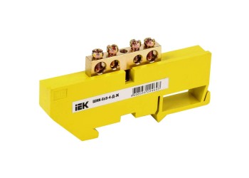 Шина PE "земля" на DIN-изол ШНИ-6х9-4-Д-Ж IEK YNN10-69-4D-K05