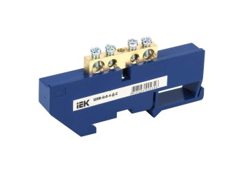 Шина N "ноль" на DIN-изол ШНИ-6х9-4-Д-С IEK YNN10-69-4D-K07