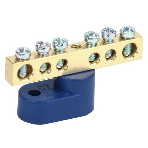 Шина N "ноль" на одном угловом изоляторе ШНИ-6х9-6-У1-С IEK YNN10-69-6C1-K07, купить в Минске по самой низкой цене