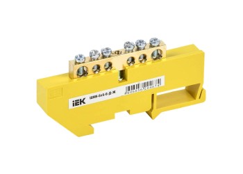 Шина PE "земля" на DIN-изол ШНИ-6х9-6-Д-Ж IEK YNN10-69-6D-K05