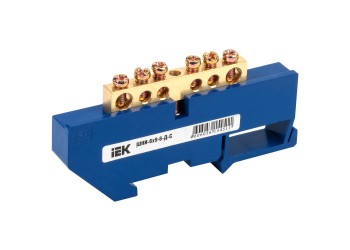 Шина N "ноль" на DIN-изол ШНИ-6х9-6-Д-С IEK YNN10-69-6D-K07