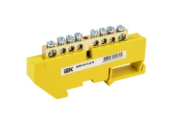 Шина PE "земля" на DIN-изол ШНИ-6х9-8-Д-Ж IEK YNN10-69-8D-K05