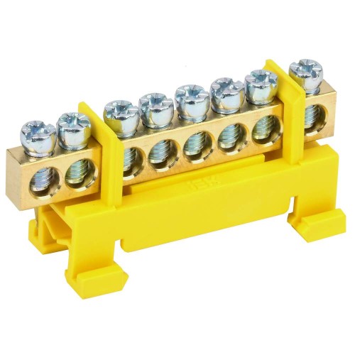 Шина PE "земля" на DIN-изоляторе типа "Стойка" ШНИ-6х9-8-С-Ж IEK YNN10-69-8P-K05, купить в Минске по самой низкой цене