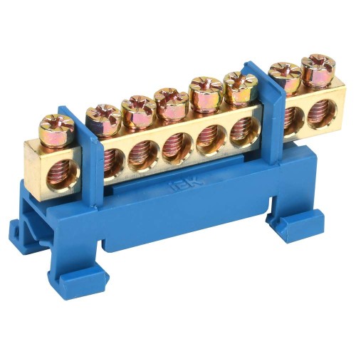 Шина N "ноль" на DIN-изоляторе типа "Стойка" ШНИ-6х9-8-С-С IEK YNN10-69-8P-K07, купить в Минске по самой низкой цене