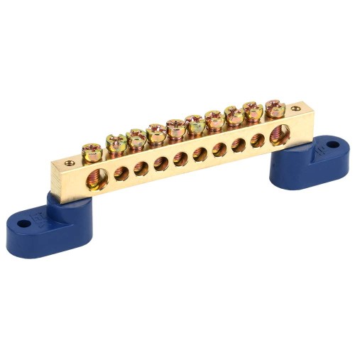 Шина N "ноль" на двух угловых изоляторах ШНИ-8х12-10-У2-С IEK YNN10-812-10C2-K07, купить в Минске по самой низкой цене