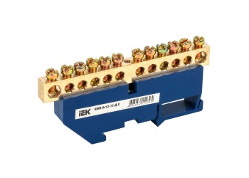 Шина N "ноль" на DIN-изол ШНИ-8х12-12-Д-С IEK YNN10-812-12D-K07